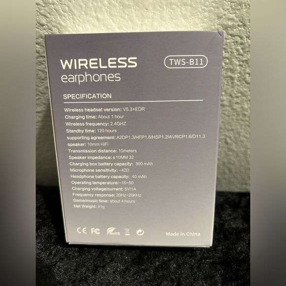 TWS-B11 Wireless Earphones - White - Picture 2 of 2